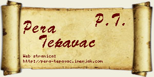 Pera Tepavac vizit kartica